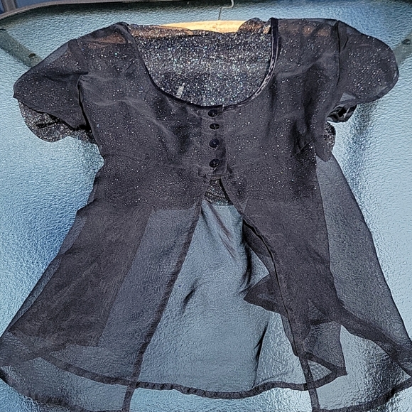 Anxiety Tops - Anxiexy Black Sheer Top